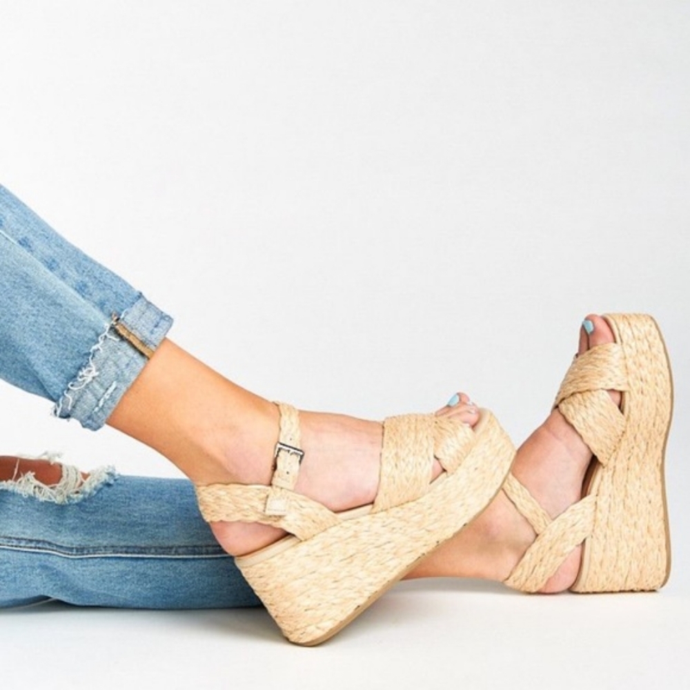 Steve Madden Pam Espadrille Wedges Size 8